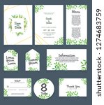 wedding invitation card... | Shutterstock .eps vector #1274683759