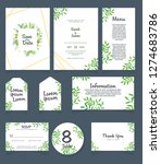 wedding invitation card... | Shutterstock .eps vector #1274683786