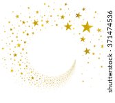 stream gold stars on a white... | Shutterstock .eps vector #371474536