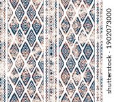 geometric kilim ikat pattern... | Shutterstock . vector #1902073000