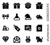 solid vector icon set   gift... | Shutterstock .eps vector #1038333193