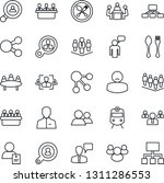 thin line icon set   spoon and... | Shutterstock .eps vector #1311286553