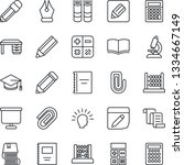 thin line icon set   contract... | Shutterstock .eps vector #1334667149