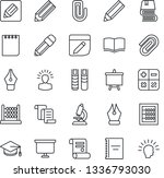 thin line icon set   contract... | Shutterstock .eps vector #1336793030