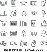 thin line icon set   baggage... | Shutterstock .eps vector #1391270333