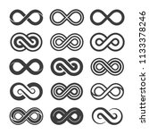 set of infinity symbol vector... | Shutterstock .eps vector #1133378246