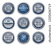 luxury blue silver badge and... | Shutterstock .eps vector #1320636719