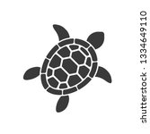 turtle vector icon on white... | Shutterstock .eps vector #1334649110