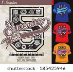t shirt design  vector graphics ... | Shutterstock .eps vector #185425946