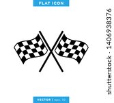racing flag icon vector design... | Shutterstock .eps vector #1406938376