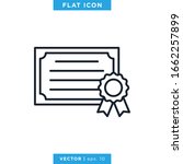 certificate icon vector design... | Shutterstock .eps vector #1662257899