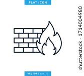 Firewall Icon Vector Design...