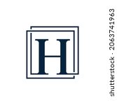 letter h with two squares logo... | Shutterstock .eps vector #2063741963