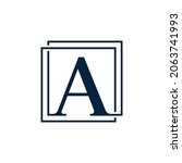 letter a with two squares logo... | Shutterstock .eps vector #2063741993