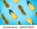 Colorful Pattern Of Pineapples...