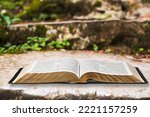 Holy Bible Book Outdoor On...
