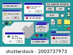 old computer aestethic. set... | Shutterstock .eps vector #2003737973
