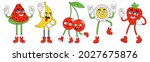 funny cartoon characters.... | Shutterstock .eps vector #2027675876