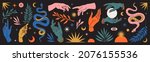 abstract mystical set of vector ... | Shutterstock .eps vector #2076155536