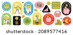 financial sticker pack with... | Shutterstock .eps vector #2089577416