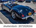 Small photo of Reno, NV - August 5, 2021: 1960 MG MGA Roadster Sports Car at a local car show.