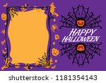 happy halloween concept  vector ... | Shutterstock .eps vector #1181354143