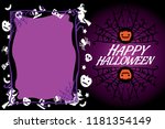 happy halloween concept  vector ... | Shutterstock .eps vector #1181354149