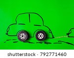 car drawn on paper | Shutterstock . vector #792771460