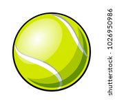 tennis ball vector illustration ... | Shutterstock .eps vector #1026950986