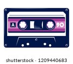 retro vintage cassette tape... | Shutterstock .eps vector #1209440683
