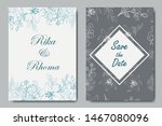 hand drawn floral wedding... | Shutterstock .eps vector #1467080096