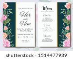wedding invitation card with... | Shutterstock .eps vector #1514477939