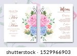 wedding invitation card with... | Shutterstock .eps vector #1529966903