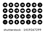 vector arrow buttons in round... | Shutterstock .eps vector #1419267299