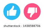like and dislike vector flat... | Shutterstock .eps vector #1438588706