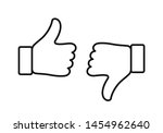 thumb up and down outline icon... | Shutterstock .eps vector #1454962640