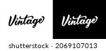the word vintage  hand... | Shutterstock .eps vector #2069107013