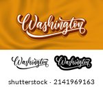 washington vector handwritten... | Shutterstock .eps vector #2141969163