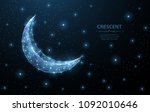vector crescent moon. abstract... | Shutterstock .eps vector #1092010646