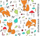 vector illustration with cute... | Shutterstock .eps vector #469090016