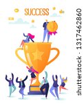 successful business people with ... | Shutterstock .eps vector #1317462860