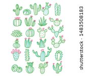 Cute Hand Drawn Vector Cactus...