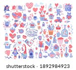 valentine elements set. many... | Shutterstock .eps vector #1892984923