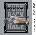 back racing car | Shutterstock .eps vector #1130639240