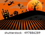 stripe room halloween .can be... | Shutterstock . vector #497886289