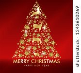 christmas background vector... | Shutterstock .eps vector #1243610269