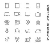 communication device thin icons | Shutterstock .eps vector #245783806