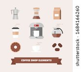 coffee icons flat set isolated... | Shutterstock .eps vector #1684166260