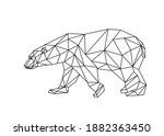 Isolated Polar Bear In Low Poly ...