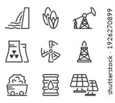 set of linear icons with energy ... | Shutterstock .eps vector #1926270899